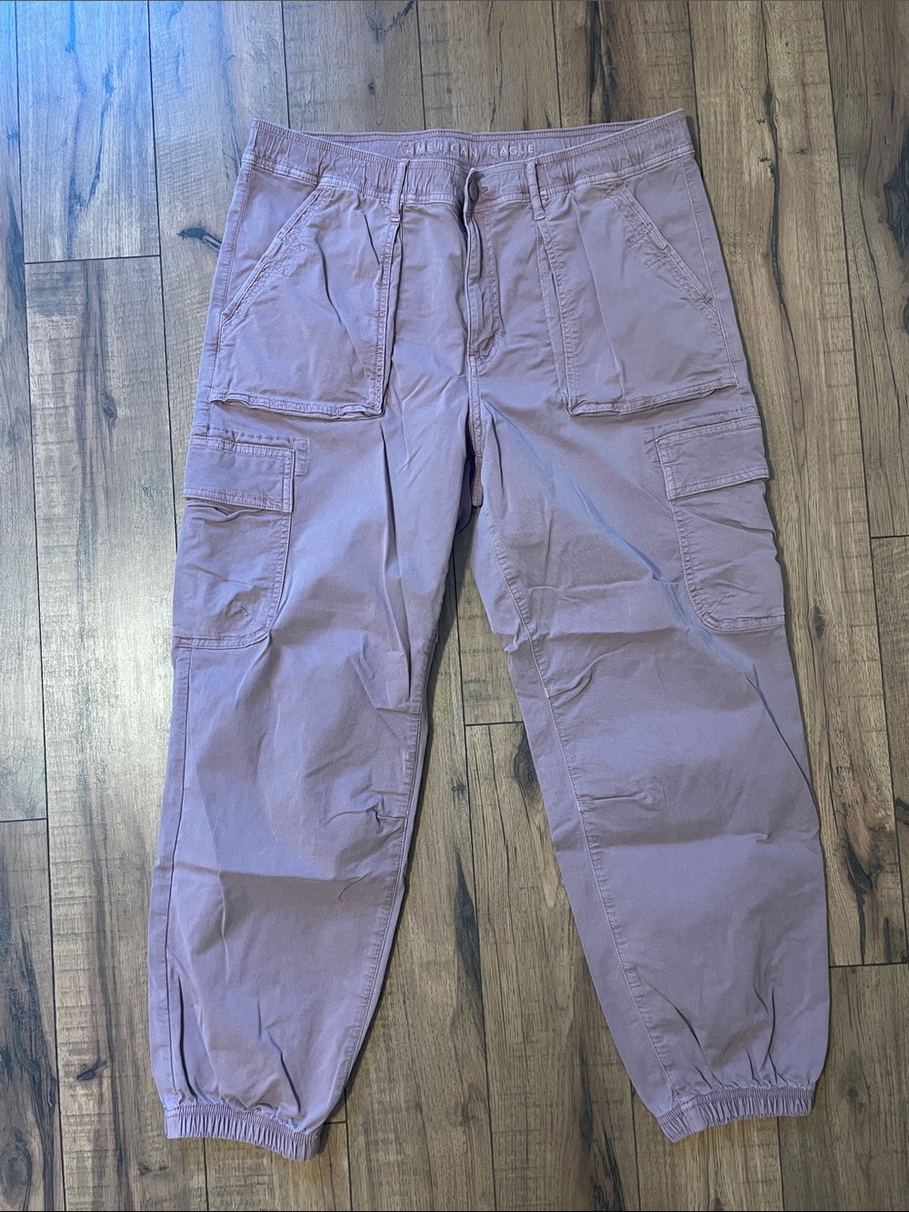 American Eagle Outfitters Dusty Mauve Cargo Baggy Joggers
